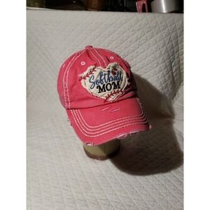 Kbethos Pink Vintage Distressed Adjustable Baseball Cap Softball MOM